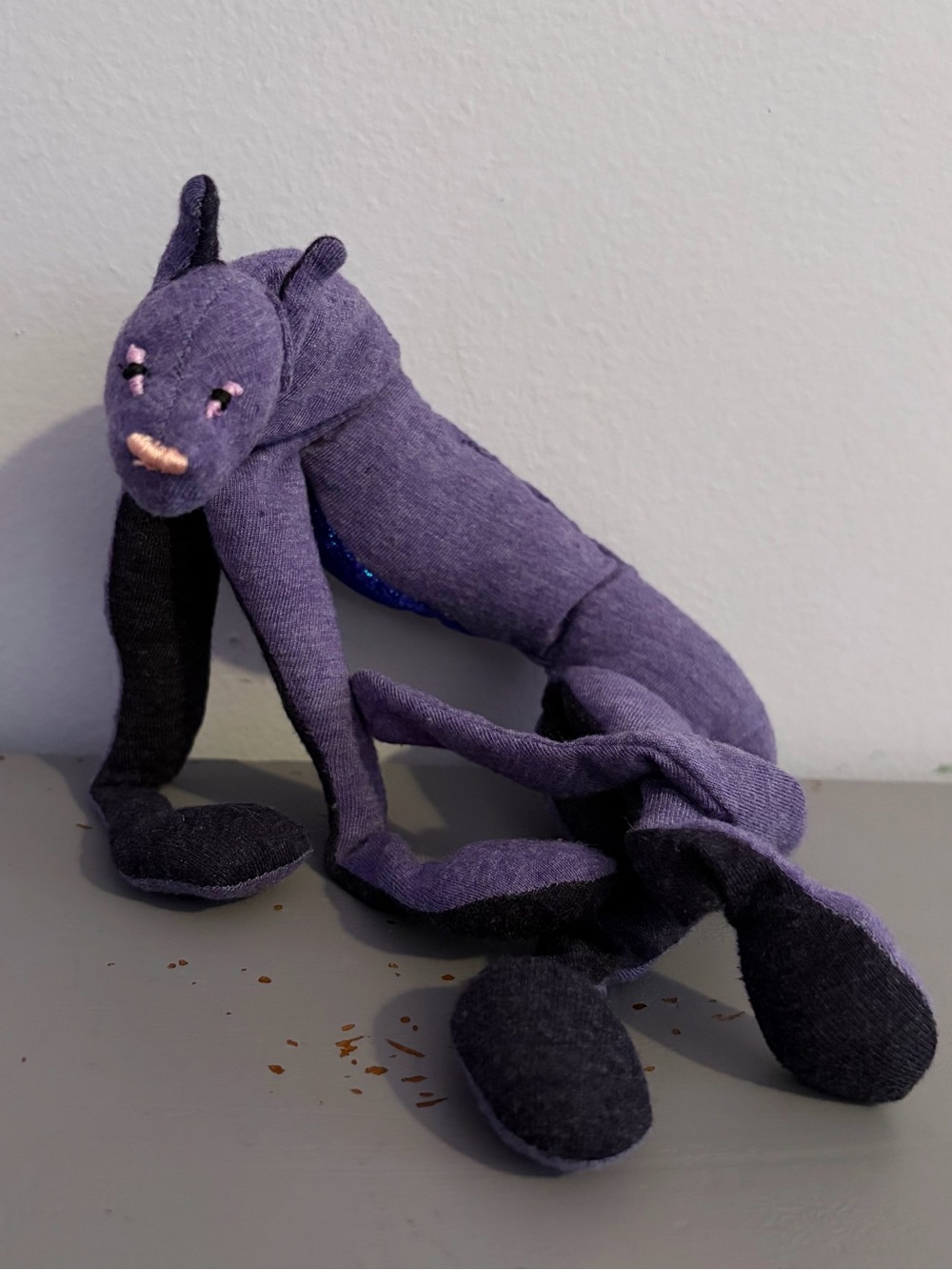 🐈‍⬛Purple CAT🐈‍⬛ 9” Plush HANDMADE Custom COLLECTIBLE Leopard